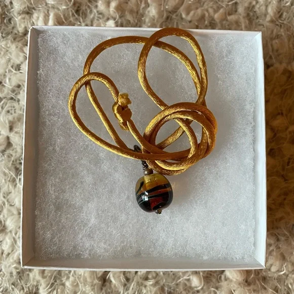 Painted Glass Bead Pendant - Picture 7 of 7